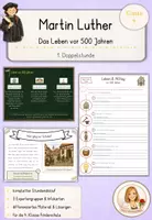 Vorschau - Stundenentwürfe - Martin Luther – Leben zur Zeit der Reformation | Komplette 1. Doppelstunde | 4. Klasse Förderschule - Deckblatt