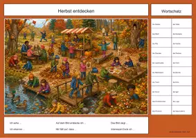 Vorschau - Arbeitsblätter - Herbst Wimmelbild DaZ/DaF Lernheft - Seite 2