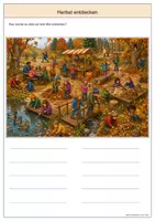 Vorschau - Arbeitsblätter - Herbst Wimmelbild DaZ/DaF Lernheft - Seite 3