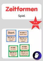 Vorschau - Spiele - Ich habe … Wer hat …? – Die 4 Zeitformen | Präsens, Präteritum, Perfekt & Futur | Deutsch - Deckblatt