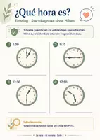 Vorschau - Arbeitsblätter - La hora y mi semana – Spanisch-Lernwerkstatt Klasse 7–8: Uhrzeiten verstehen und Terminkonflikte lösen - Seite 2