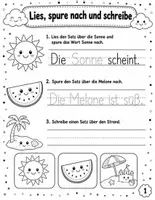 Vorschau - Arbeitsblätter - Materialpaket : Lesen, Nachspuren & Schreiben – Die vier Jahreszeiten - Seite 1