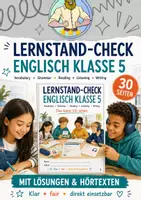 Vorschau - Arbeitsblätter - Lernstand Englisch | Klasse 5 - Deckblatt