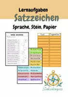 Vorschau - Arbeitsblätter - Lernaufgaben zu den Satzzeichen Punkt und Fragezeichen - Deckblatt