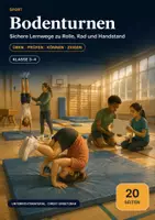 Vorschau - Unterrichtsreihen - Bodenturnen in Klasse 3/4 – Unterrichtsreihe zu Rolle, Rad und Handstand - Deckblatt