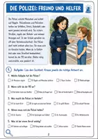 Vorschau - Arbeitsblätter - Polizei und Feuerwehr Klasse 3 -4 Sicher helfen lernen - Seite 1