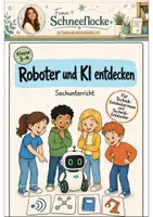 Vorschau - Arbeitsblätter - Roboter und KI entdecken Klasse 3 -4 Sachtexte und Aufgaben - Deckblatt