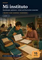 Vorschau - Stationenlernen - Mi instituto – Spanisch-Stationenlernen Klasse 7–8: Stundenplan, Fächer & Schulsachen mit Artikeln und Plural - Deckblatt