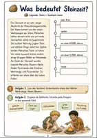 Vorschau - Arbeitsblätter - Steinzeit und Höhlenmenschen Klasse 3 -4 Alltag und Entwicklung - Seite 1