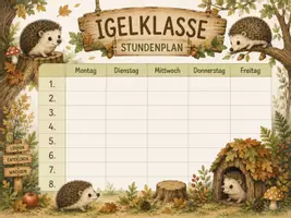 Vorschau - Anderer Materialtyp - Stundenplan Igelklasse | Vorlage - Seite 2
