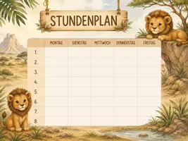 Vorschau - Anderer Materialtyp - Stundenplan Löwenklasse | Vorlage - Seite 3