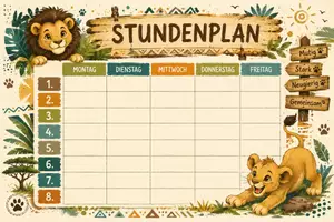 Vorschau - Anderer Materialtyp - Stundenplan Löwenklasse | Vorlage - Seite 2