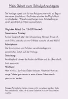 Vorschau - Arbeitsblätter - Mein Gebet zum Schuljahresanfang - Seite 1