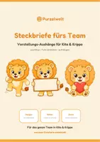 Vorschau - Arbeitsblätter - Steckbriefe fürs Kita-Team – 9 Vorlagen - Deckblatt