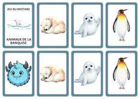 Aperçu - Jeux - Jeu du mistigri - Animaux de la banquise - Page de couverture