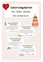 Vorschau - Bildkarten - Geburtstagskarten zum Verteilen (Klasse 1-6) - Deckblatt