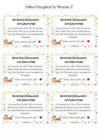 Vorschau - Bildkarten - Geburtstagskarten zum Verteilen (Klasse 1-6) - Seite 2