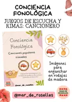 Vista previa - Juegos / Gamificación - CAST Conciencia Fonológica: Cancionero infantil rimado - Portada
