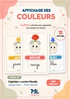 Aperçu - Affichage - Affichage des couleurs avec Pépin – 12 affiches A4 - Page de couverture