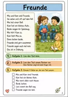 Vorschau - Arbeitsblätter - Erstlesen Freundschaft lesen mit Mia und Kian Klasse 1 - Seite 1