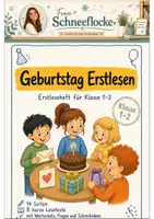 Vorschau - Arbeitsblätter - Lesen Klasse 1 Geburtstag Erstlesen - Deckblatt