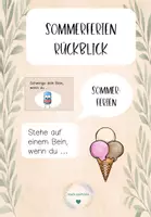 Vorschau - Präsentationen/Tafelbilder - Sommerferienrückblick-beweg dich, wenn du ... - Deckblatt