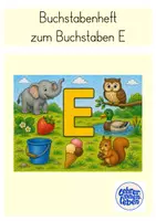 Vorschau - Arbeitsblätter - Buchstabenheft zum Buchstaben E - Deckblatt
