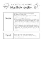 Vorschau - Arbeitsblätter - Die größte Summe I Schriftliche Addition I Fit für Klasse 4 I Wiederholung Klasse 3 - Seite 3