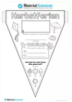 Vorschau - Mal- und Bastelvorlagen - Wimpel / Wimpelkette zu den Herbstferien - Seite 1