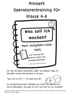 Vorschau - Arbeitsblätter - Operatoren Trainingsheft Kl. 4-6 - Deckblatt