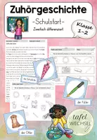 Vorschau - Arbeitsblätter - Zuhörgeschichte: Schulstart (Kl.1-2) - Deckblatt