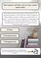 Vorschau - Arbeitsblätter - Lesetandem mal anders - Fabeln & Geschichten als Lesetheater - Seite 1