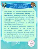Vista previa - Hojas de trabajo - JUEGO DEL ROSCO. AMPLÍA TU VOCABULARIO - página 1
