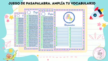 Vista previa - Hojas de trabajo - JUEGO DEL ROSCO. AMPLÍA TU VOCABULARIO - Portada