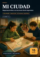 Vorschau - Arbeitsblätter - Mi ciudad – Stadtplan-Werkstatt Spanisch Klasse 7–8: Wege beschreiben und die beste Route begründen | 15 Seiten - Deckblatt