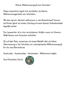 Vorschau - Mal- und Bastelvorlagen - Lesezeichen Willkommen in der Bienenklasse - Seite 1