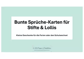 Vorschau - Anderer Materialtyp - Abschlussgeschenk für die Schule - Deckblatt