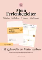 Vorschau - Mal- und Bastelvorlagen - Sommerferien-Begleiter - Ferienaufgaben, Challenges & kreative Arbeitsblätter - Deckblatt
