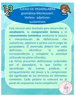 Vista previa - Hojas de trabajo - ROSCO DE ADJETIVOS, VERBOS Y SUSTANTIVOS - página 1
