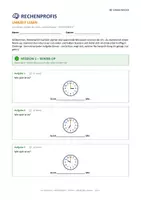Vorschau - Arbeitsblätter - RECHENPROFIS, Uhrzeiten, Zehnerübergang, Klasse 1 - Seite 1