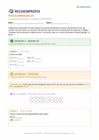 Vorschau - Arbeitsblätter - RECHENPROFIS, Plus & Minus bis 20, Zehnerübergang, Klasse 1 - Seite 1