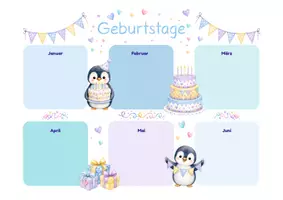 Vorschau - Poster - Pinguinklasse - Geburtstagskalender - Seite 1