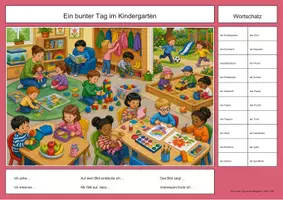 Vorschau - Arbeitsblätter - Kindergarten Wimmelbild DaZ/DaF Lernheft - Seite 2