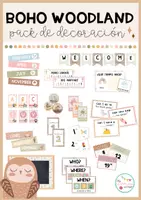 Vista previa - Unidades / Secuencias / Situaciones de Aprendizaje - BOHO WOODLAND - Bilingual DECOR PACK - Pack de decoración - Portada