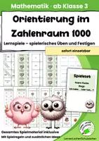 Vorschau - Spiele - Zahlenraum 1000 spielerisch üben – Lernspiele für Mathematik | Klasse 3 - Seite 1