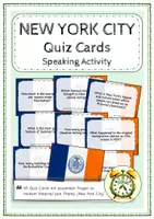 Vorschau - Aufgabenkarten - Quiz Cards - NEW YORK CITY (Speaking Activity) - Deckblatt