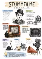 Vorschau - Arbeitsblätter - Lernposter + Arbeitsblätter zum Thema "Stummfilme" + Lösung & MP3 + Mindmap + Infografik - Deckblatt