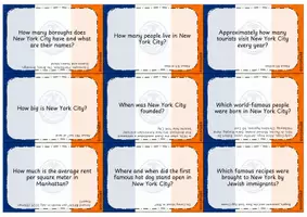 Vorschau - Aufgabenkarten - Quiz Cards - NEW YORK CITY (Speaking Activity) - Seite 1