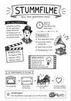 Vorschau - Arbeitsblätter - Lernposter + Arbeitsblätter zum Thema "Stummfilmzeit" + Lösung & MP3 + Mindmap + Infografik - Deckblatt