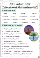 Vorschau - Arbeitsblätter - DaZ - Merkblatt und Übungen "AM oder IM?" Kalender und Zeit - DaZ / DaF / Deutsch - Seite 2